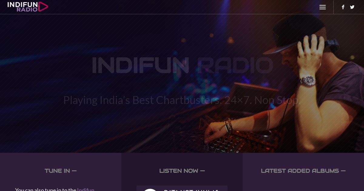 Screenshot of Indifun Radio