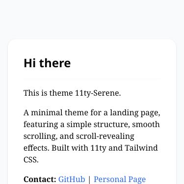 Screenshot of https://11ty-serene.vercel.app/