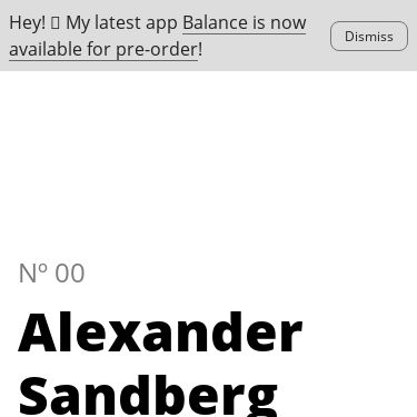 Screenshot of https://alexandersandberg.com/