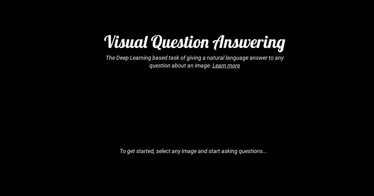 Screenshot of Visual Question Answering