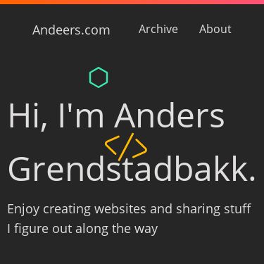 Screenshot of https://andeers.com/