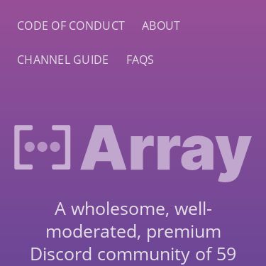 Screenshot of https://array.chat/