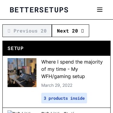 Screenshot of https://bettersetups.com/