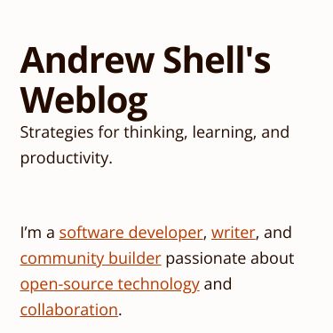 Screenshot of https://blog.andrewshell.org/