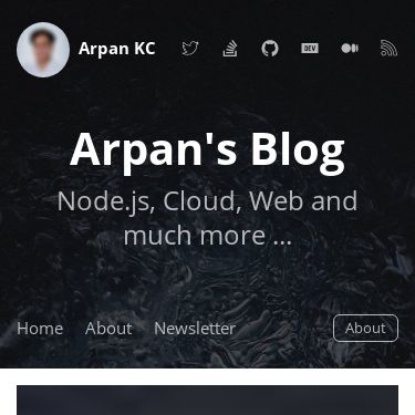 Screenshot of https://blog.arpankc.com/