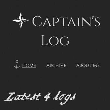 Screenshot of https://captain-log.netlify.app/