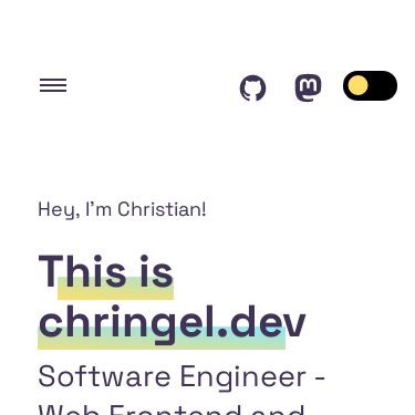 Screenshot of https://chringel.dev/