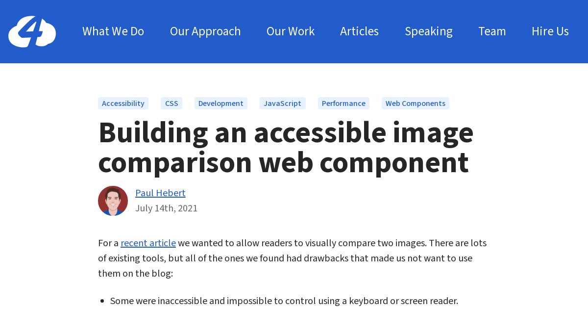 Screenshot of https://cloudfour.com/thinks/building-an-accessible-image-comparison-web-component/