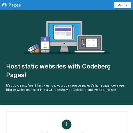 Screenshot of https://codeberg.page/