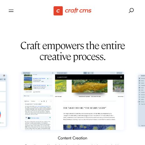 Screenshot of https://craftcms.com/