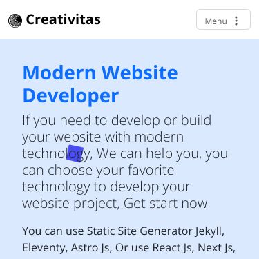 Screenshot of https://creativitas.dev/