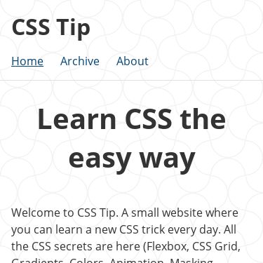 Screenshot of https://css-tip.com/