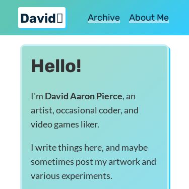 Screenshot of https://davidaaronpierce.com/