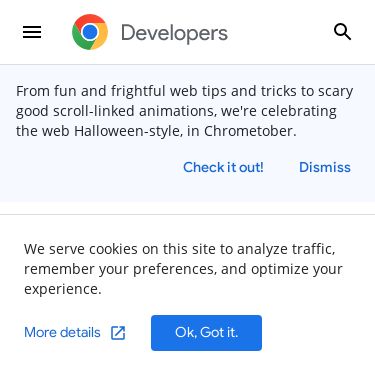 Screenshot of https://developer.chrome.com/