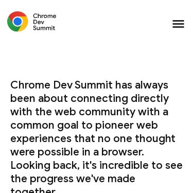 Screenshot of https://developer.chrome.com/devsummit/
