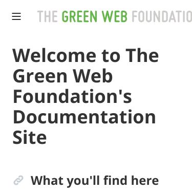 Screenshot of https://developers.thegreenwebfoundation.org/