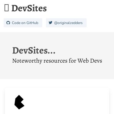 Screenshot of https://devsites.netlify.app/