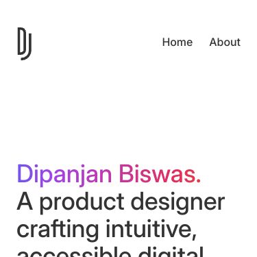 Screenshot of https://dipanjanbiswas.design/