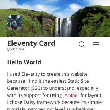 Screenshot of https://eleventy-card.netlify.app/