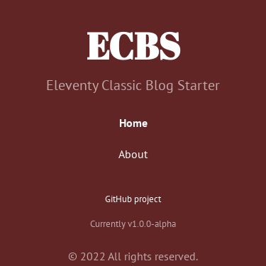 Screenshot of https://eleventy-classic-blog-starter.netlify.app/