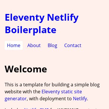 Screenshot of https://eleventy-netlify-boilerplate.netlify.app/