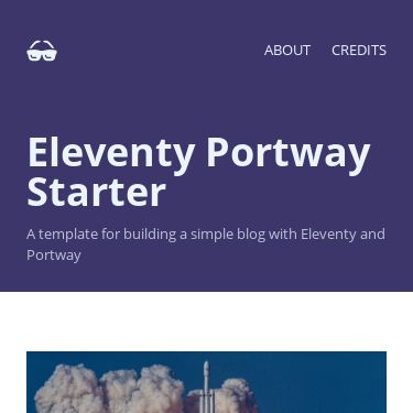 Screenshot of https://eleventy-portway-starter.netlify.app/