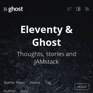 Screenshot of https://eleventy.ghost.org/