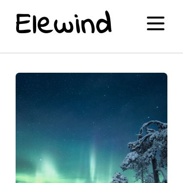 Screenshot of https://elewind-template.netlify.app/