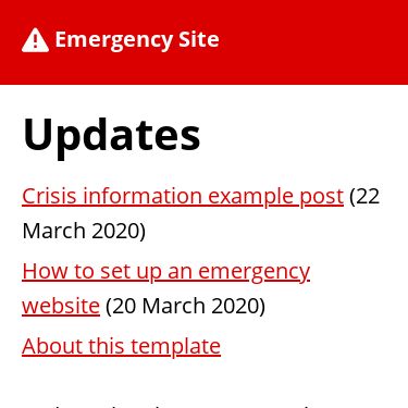 Screenshot of https://emergency-site.dev/