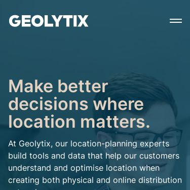 Screenshot of https://geolytix.com/