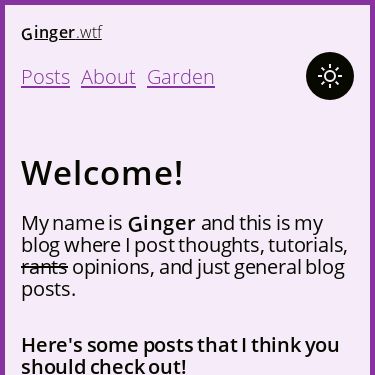 Screenshot of https://ginger.wtf/