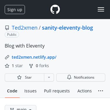 Screenshot of https://github.com/Ted2xmen/sanity-eleventy-blog