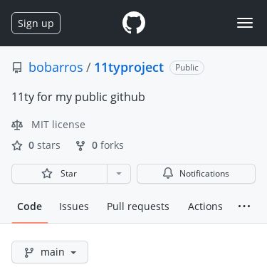 Screenshot of https://github.com/bobarros/11typroject