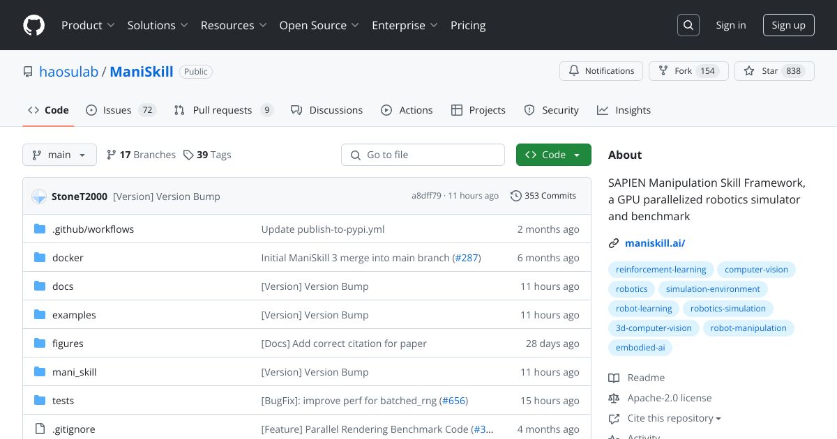 Maniskill: Generalizable manipulation skill benchmark with large-scale demonstrations