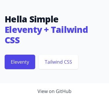 Screenshot of https://hella-simple-eleventy-tailwindcss.netlify.app/
