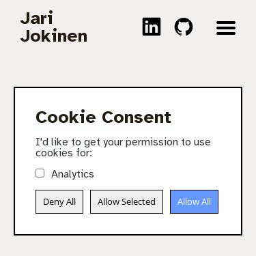 Screenshot of https://jarijokinen.com/