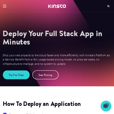 Screenshot of https://kinsta.com/application-hosting/