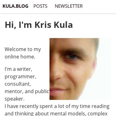 Screenshot of https://kula.blog/