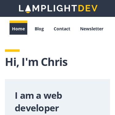 Screenshot of https://lamplightdev.com/