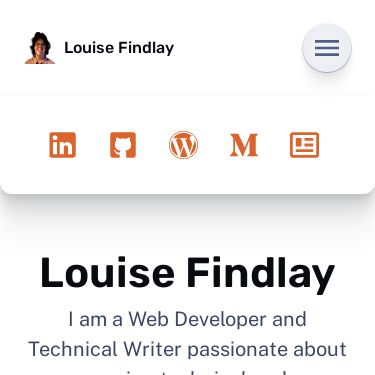 Screenshot of https://louisefindlay.com