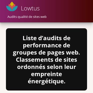 Screenshot of https://lowtus.fr/
