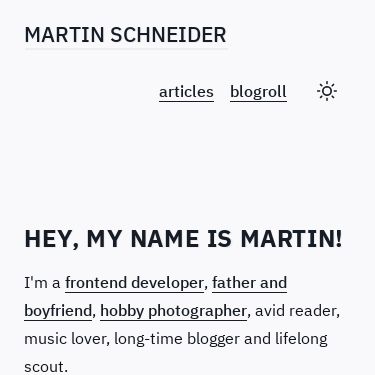 Screenshot of https://martinschneider.me/