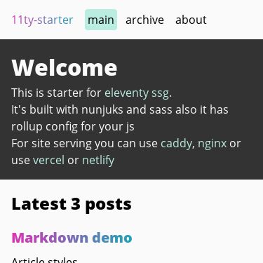 Screenshot of https://moody-person.github.io/11ty-starter/
