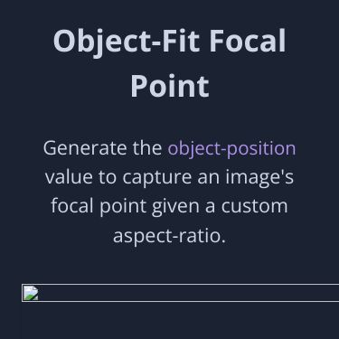 Screenshot of https://objectfit-focalpoint.netlify.app/