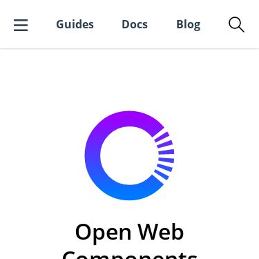 Screenshot of https://open-wc.org/