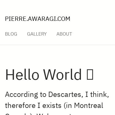 Screenshot of https://pierre.awaragi.com/