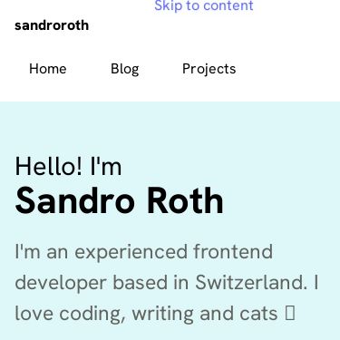 Screenshot of https://sandroroth.com/