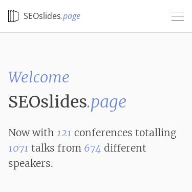 Screenshot of https://seoslides.page/