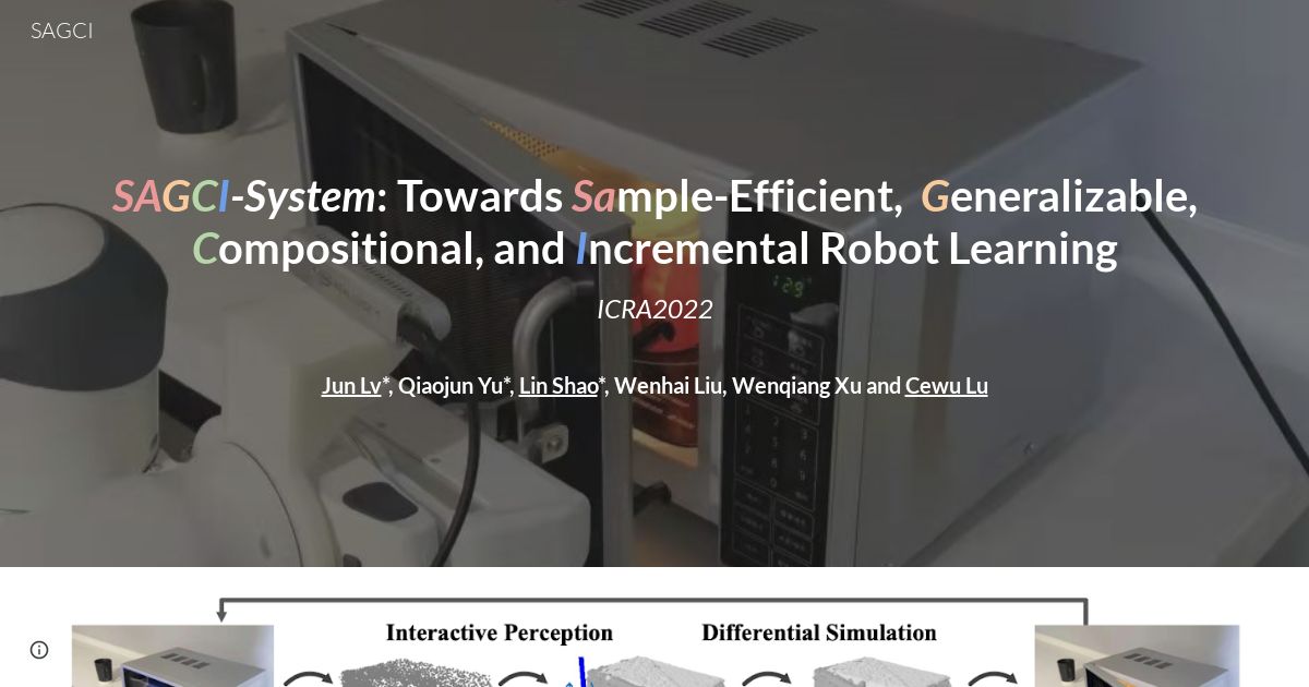 SAGCI-System: Towards Sample-Efficient, Generalizable, Compositional, and Incremental Robot Learning