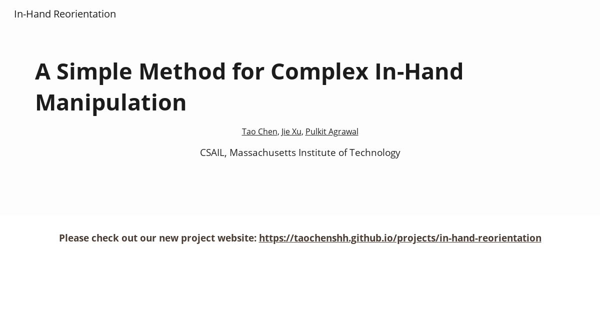 A Simple Method for Complex In-Hand Manipulation